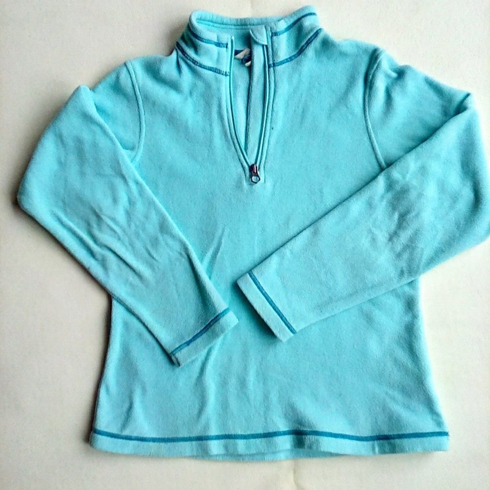 Girl's Fleece Top, L (14) Light Aqua